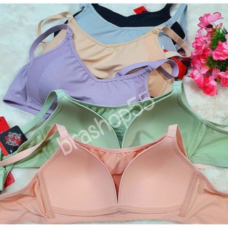 สายเดี่ยว Smooth บราไร้ขอบไร้โครง #ชุดชั้นใน  เสื้อในไร้โครง โนบรา Nosbra 635 คัพA ฟองบางผ้านิ่มมาก  ไซส์ 32-36 #รุ่นขา