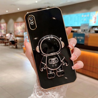 เคสโทรศัพท์มือถือ กันกระแทก ลายนักบินอวกาศ พร้อมขาตั้ง สําหรับ Xiaomi Redmi 9A 10 10C 9 9C 8 8A