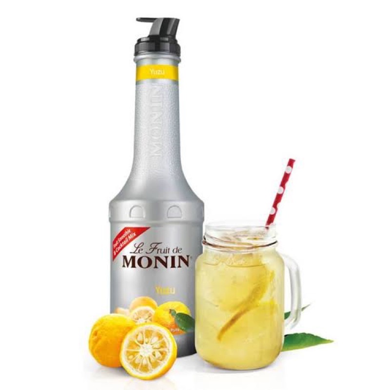 MONIN YUZU แท้ 1000 Ml ส่งฟรี พร้อมส่ง  ผลิตล่าสุด โมแนง ยูซุ เพียวเร่ 1000 มล.‼️