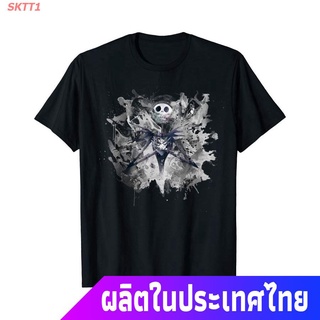 SKTT1 เสื้อยืดแขนสั้น เสื้อยืดพิมพ์ลาย Disney Nightmare Before Christmas Jack สําหรับผู้หญิง Short sleeve T-shirts2TZ