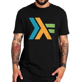 ถูกสุดๆเสื้อยืดลําลอง ผ้าฝ้าย 100% แขนสั้น พิมพ์ลายโลโก้ Haskell แฟชั่นฤดูร้อน สําหรับผู้ชาย และผู้หญิง