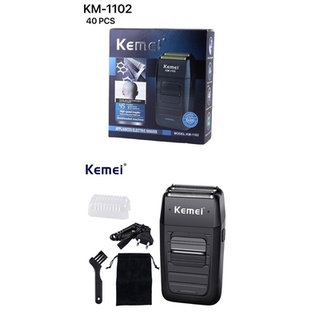 KEMEI เครื่องโกนหนวด/กันจอห์น/โกนผม/แบบชารจ์ไฟใช้งานสะดวกรุ่นKM-1102