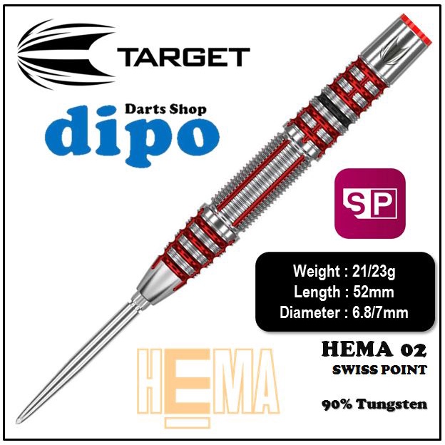 TARGET Swiss Steel Darts - HEMA 02 SP (90% Tungsten)