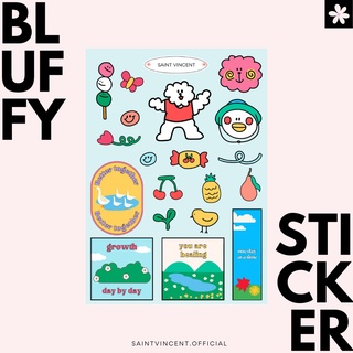 ★พร้อมส่ง★ BLUFFY STICKER สติ๊กเกอร์ PVC กันน้ำ ไดคัทพร้อมใช้งาน