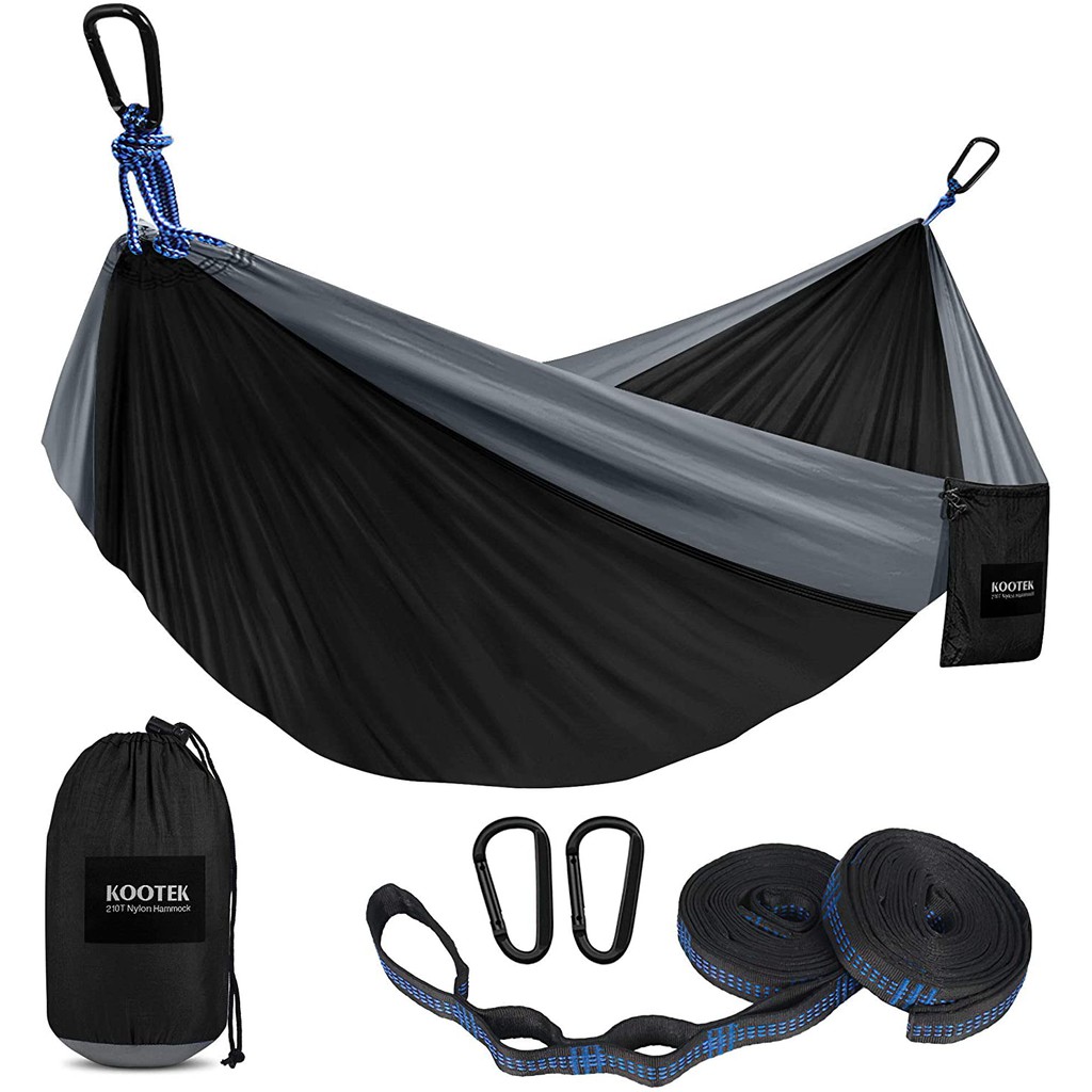 YOOMALL Double Camping Hammock with Tree Straps Support 600 Pounds Easy Set Up Indoor Outdoor Travel 