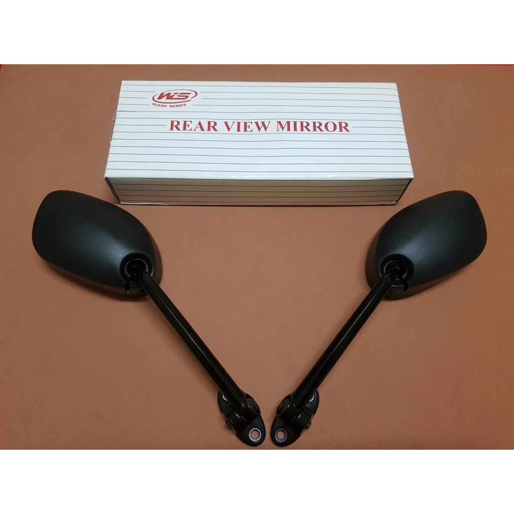 กระจก CBR 150R-I (2009-2010) ,CBR150 คาร์บู กระจกมองหลัง กระจกข้าง ขาดำขาอลูมิเนียม WORKSERIES ขายเป็นคู่ REARVIEWMIRROR