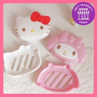 [DAISO เกาหลี] ❤️เคสสบู่ ลายการ์ตูน My Melody Hello Kitty❤️ กล่องเก็บสบู่ / ห้องน้ํา / ห้องน้ํา / ห้องครัว / ออแกไนเซอร์ / กันน้ํา / ที่วางสบู่บาร์