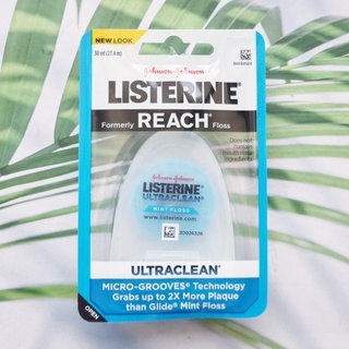 (Listerine®) Formerly REACH Floss Ultraclean, Mint Floss 27.4 m ลิสเตอรีน ไหมขัดฟัน