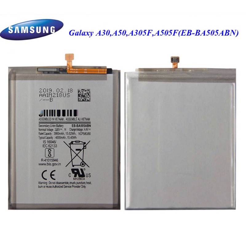 แบตเตอรี่ Samsung Galaxy A20,A30,A50,A205F,A305F,A505F(EB-BA505ABN)