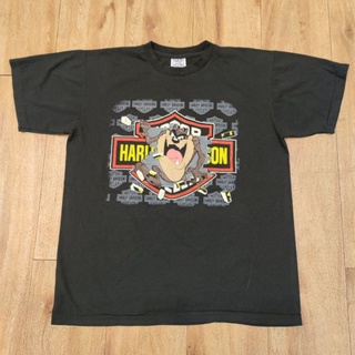 HARLEY DAVIDSON TAZMANIA เสื้อลายการ์ตูน เสื้อวง เสื้อทัวร์