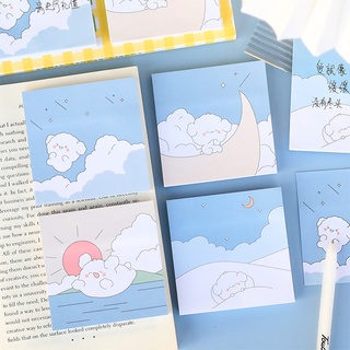 กระดาษโน๊ตพิมพ์ลายการ์ตูนสุนัขน่ารัก 80 แผ่น