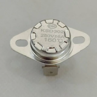เทอร์โมสตัท Thermostat สวิทช์ ควบคุม อุณหภูมิ เซรามิค 16A 250V 40°C ถึง 300°C #KSD302 NC ขางอ 90 16A (1 ตัว)