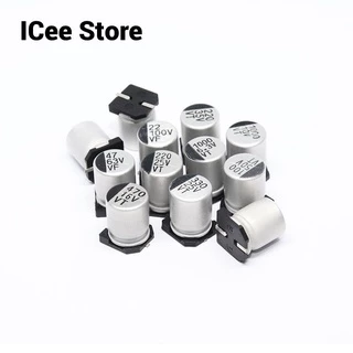 ตัวเก็บประจุอลูมิเนียมไฟฟ้า SMD 10V 16V 25V 35V 50V 10UF 22UF 33U 47UF 100UF 100 ชิ้น