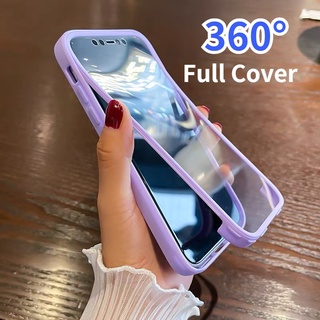 เคสใส แบบแข็ง สองด้าน 360 องศา กันกระแทก สําหรับ OPPO A5 A9 2020 A15 A15S A54 A72 A92 A74 A94 4G 5G