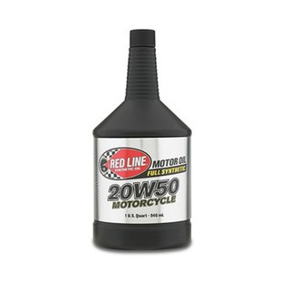 ส่งฟรี​ น้ำมันเครื่องมอเตอร์ไซด์-20W50 (V-Twin) RED LINE Motorcycle Oil ( ขนาด 1 Quart )