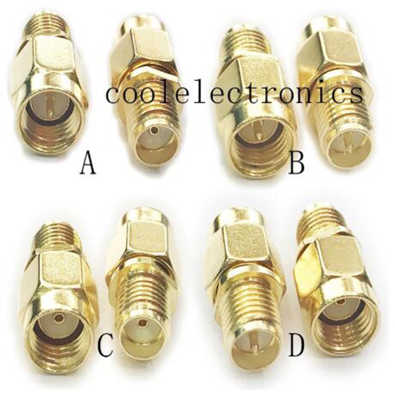 SMA Male Plug To SMA Female RP-SMA Male to RP-SMA Female RF อะแดปเตอร์เชื่อมต่อ 2 ชิ้น ราคา ถูกที่สุด ดีลบีเคเค