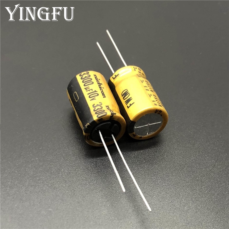 2 ชิ้น/10 ชิ้น 3300uF 10V NICHICON FW Series 12.5x20 มม. 10V3300uF HiFi Audio Capacitor