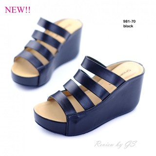 SHOES-DOODEE 	รองเท้าเตารีดแบบสวม งานหนังพียู เนื้อนิ่ม	981-70A1-BLK	[สีดำ]