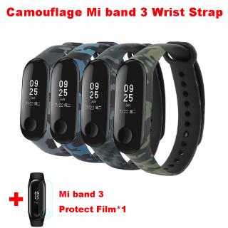 สายนาฬิกาข้อมือลายพราง mi band 3 สําหรับ for xiaomi mi 3 smart bracelet