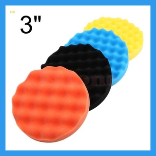 ฟองน้ำขัดเคลือบสีรถ รุ่นวาฟเฟิล Waffle ขนาด 3 นิ้ว ชุด 4 ชิ้น