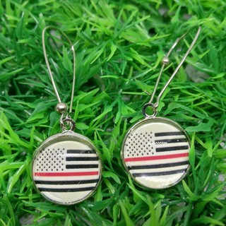 ต่างหู red line USA flag (style 1)