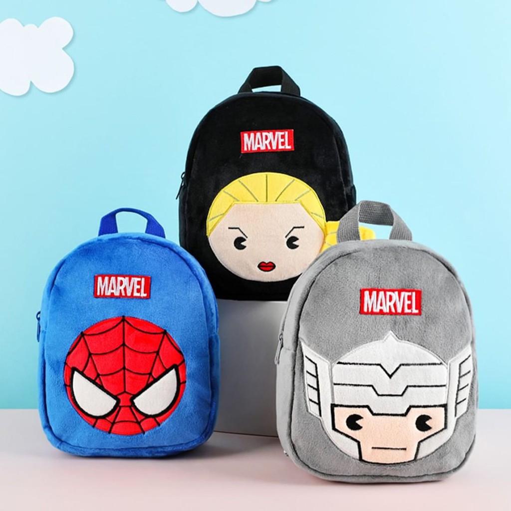 Miniso official Marvel Kids Backpack uk 23x8x19cm / กระเป๋าเป้เด็ก / กระเป๋าตุ๊กตา / กระเป๋าเป้เด็กน