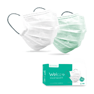 [Flagship Store] Welcare Mask Level 3 Medical Series หน้ากากอนามัยทางการแพทย์เวลแคร์ ระดับ 3 (สีขาว/สีเขียว) พร้อมสายคล้อง