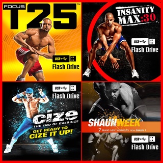 มัดรวม4โปรแกรมออกกำลังกายสุดคุ้ม T25 /Cize /Insanity /ShaunWeek