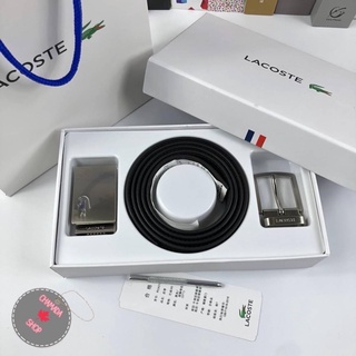 Lacoste🐊 Belt and Buckle Set แท้💯