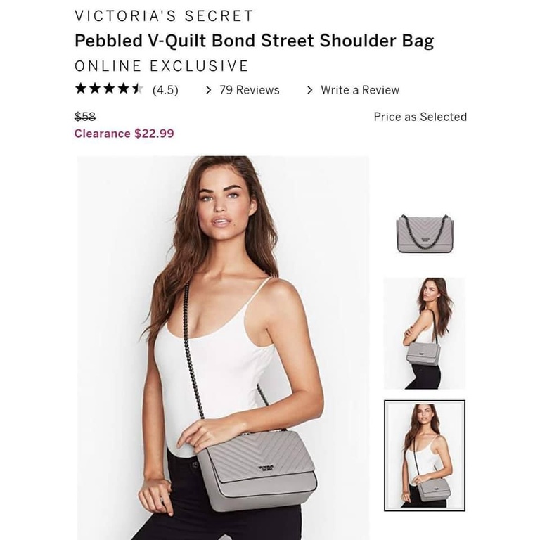 Victoria's secret Pebbled V-Quilt Shoulder Bag🥰 599฿🍑  กระเป๋าสะพาย crossbody