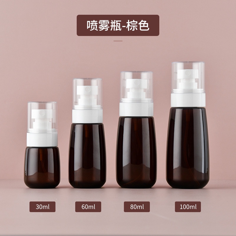 DIY ขวดสเปรย์แอลกอฮอล์โปร่งใสคุณภาพสูงพลาสติก SprayPump ขวด 30ml 60ml 80ml 100ML