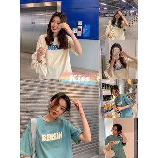 Kiss เสื้อยืด💕 BERLIN💕 สไตส์เกาหลี เสื้อยืดงานดี สีสวย เนื้อผ้าดี ลายสกีน BE570