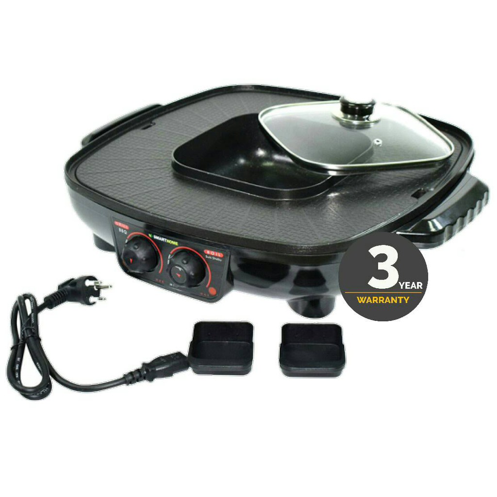 เตาปิ้งย่างไฟฟ้าอเนกประสงค์พร้อมหม้อสุกี้ รุ่น SM-EG1802