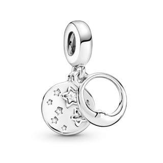 (พร้อมส่ง)*New*Pandora Sleeping Moon and Stars Dangle Charm