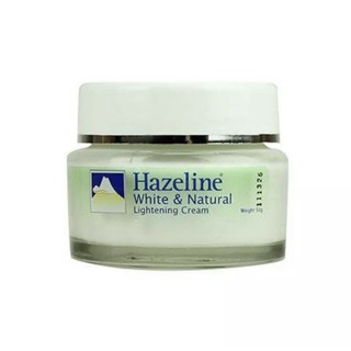 Hazeline White &amp; Natural Lightening Cream 50 กรัม (กระปุกเขียว) ครีม เฮสลีน ตราภูเขา