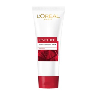 LOreal Revitalift Milky Cleansing Foam ลอรีอัล รีไวทัลลิฟท์ มิลค์กี้ เคลนซิ่ง โฟม โฟมล้างหน้า 100g.