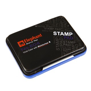 แท่นประทับ สีน้ำเงิน ตราช้าง  E04B/Stamp Pad Blue Elephant E04B