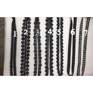 ลูกไม้ริมเดียวเนื้อด้ายขนาด1เชน(เมตร30฿)