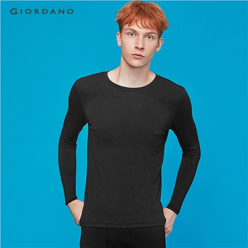 GIORDANO MEN G-Warmer crewneck solid t-shirt 01219601