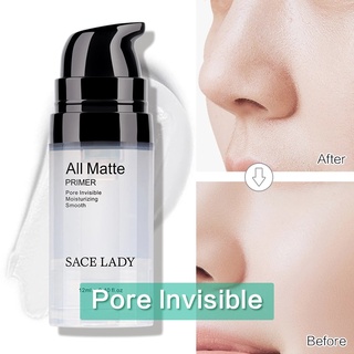 [6ml All Matte Invisible Pores Oil-control Brighten Face Foundation][Natural Long Lasting Moisturizing Smooth Fine Lines Porefesional Cream Primer]