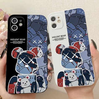 เคสซิลิโคนนิ่ม ขอบตรง ป้องกันกล้อง สําหรับ Huawei Y5 2018 Y7 Pro Y9 Prime 2019 Y5P Y6P Y7P Y6S [KAWS-1]