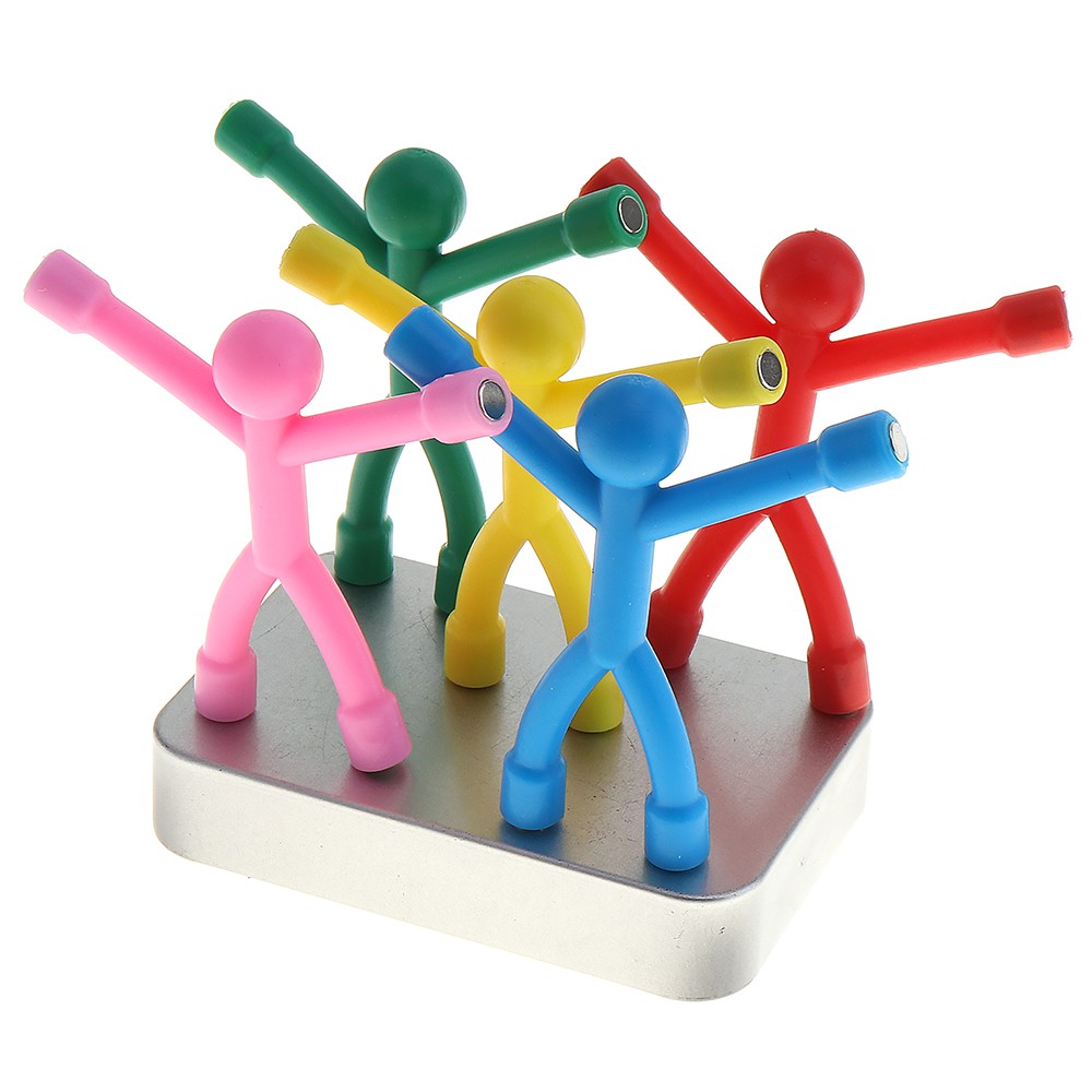 5/9/10pcs Curiously Awesome ของขวัญ Mini Q Man แม ่ เหล ็ กน ่ ารักยางแม ่ เหล ็ กของเล ่ นแม ่ เหล ็ กตู ้ เย ็ น