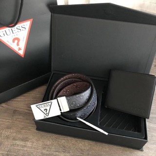 GUESS Leather Belt &amp; Wallet Set