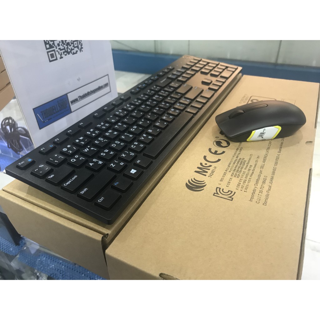 Dell wireless keyboard and Mouse (TE) KM636 Black akm6uul6mh ThaiPick