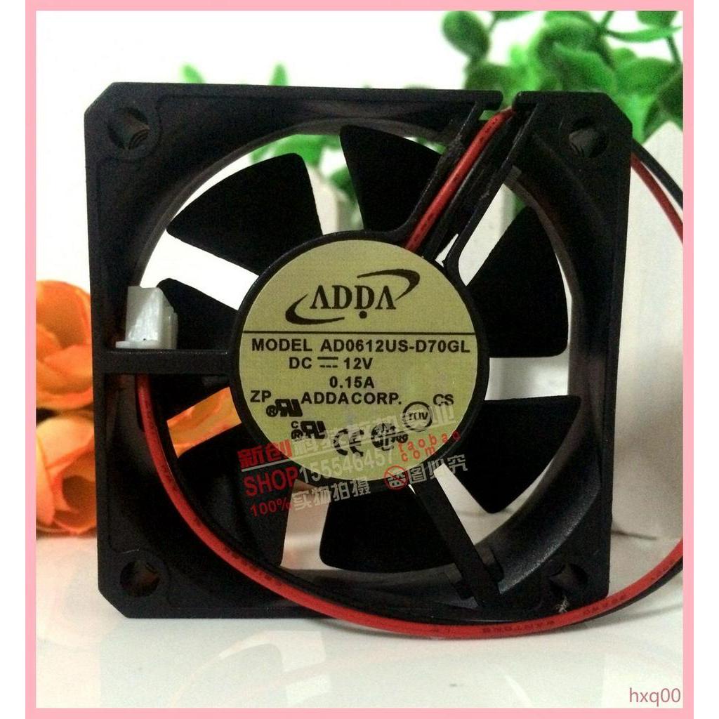 ไต้หวัน ADDA Xiiexi พัดลม AD0612US-D70GL 6015 DC 12V พัดลมความเร็วสูงฟรีฝาครอบสุทธิ