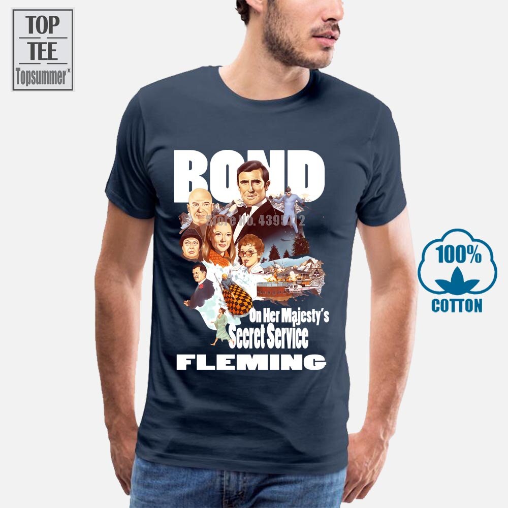 007 James Bond TShirt สําหรับเสื้อยืด Harajuku Mens TShirt เสื้อยืดธรรมดา T พิมพ์ TShirt A0008 2314T