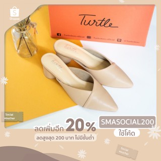 รองเท้าหัวแหลม เปิดส้น สูง 2 นิ้ว (size 36-40)