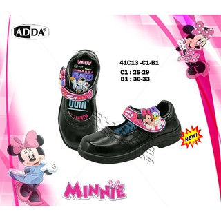 ADDA New Minnie  รองเท้าผ้าใบนักเรียนหญิงหนังดำ ใหม่ล่าสุดปี 2020 รุ่น 41C13-C1