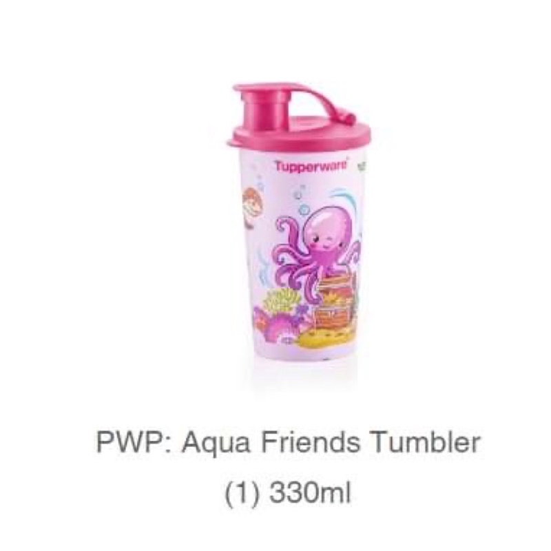 ขวดน้ำพกพา มีฝาปิด Tupperware รุ่น Aqua Friends Tumbler (1) 330 ml.