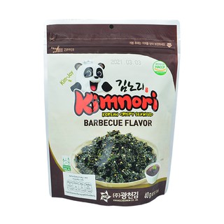 KIMNORI สาหร่ายทะเลปรุงรส รสบาร์บีคิว 40g EXP : 21.12.23